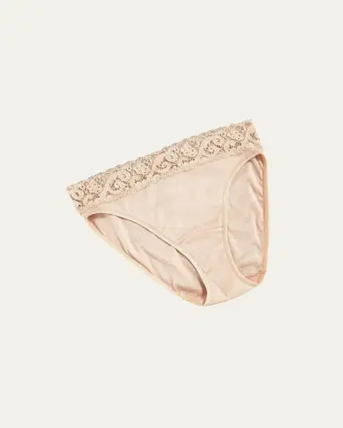 Hanro Moments High-Cut Lace-Trim Briefs | Thumbnail 5