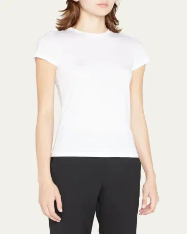 Vince Essential Crewneck Pima Cotton Tee | Thumbnail 4