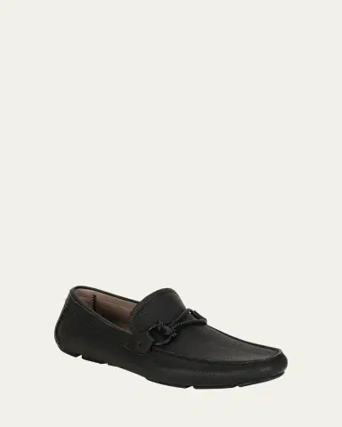 Ferragamo Men's Front 4 Leather Drivers | Thumbnail 2 Ferragamo Men's Front 4 Leather Drivers | Thumbnail 2