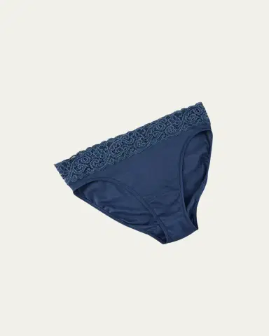 Hanro Moments High-Cut Lace-Trim Briefs | Thumbnail 2