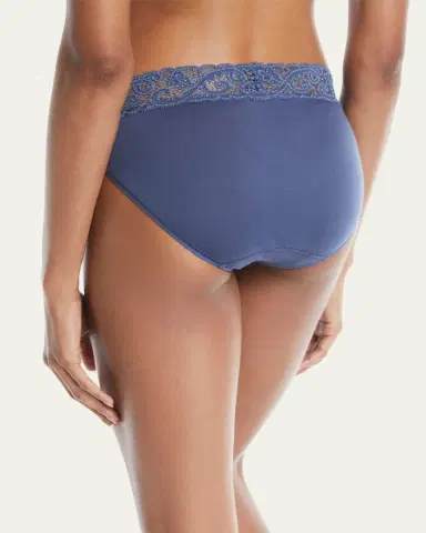 Hanro Moments High-Cut Lace-Trim Briefs | Thumbnail 4