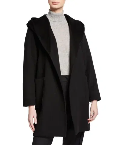 Max Mara Rialto Camel Hair Belted Short Hooded Coat | Thumbnail 6 Max Mara Rialto Camel Hair Belted Short Hooded Coat | Thumbnail 6