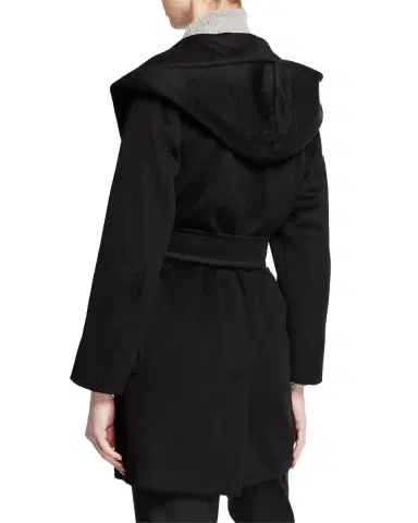 Max Mara Rialto Camel Hair Belted Short Hooded Coat | Thumbnail 7 Max Mara Rialto Camel Hair Belted Short Hooded Coat | Thumbnail 7