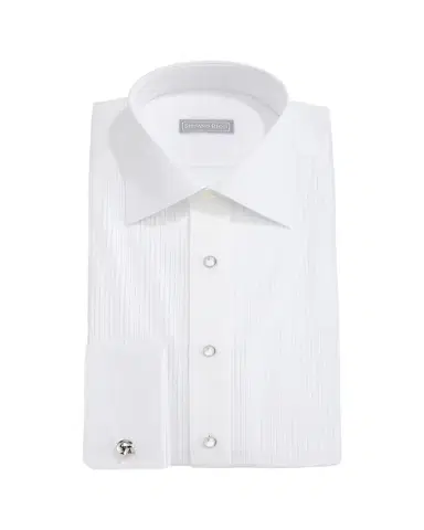 Stefano Ricci Pleated Tuxedo Shirt | Thumbnail 1 Stefano Ricci Pleated Tuxedo Shirt | Thumbnail 1