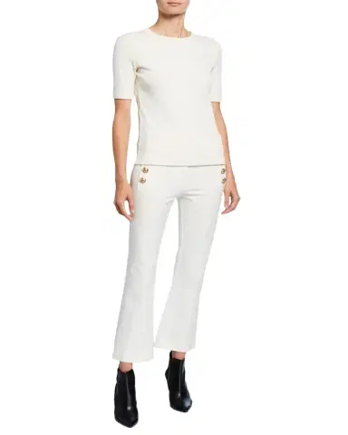 DEREK LAM 10 CROSBY Robertson Cropped Flare | Thumbnail 1