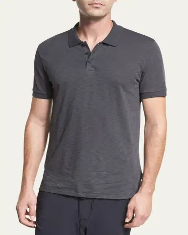 Vince Classic Slub Cotton Polo Shirt | Thumbnail 2