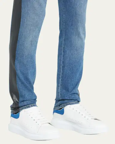 Alexander McQueen Men's Leather & Suede Oversized Sneakers | Thumbnail 2