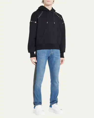 Alexander McQueen Men's Leather & Suede Oversized Sneakers | Thumbnail 3