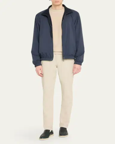 Loro Piana Men's Windmate Reversible Bomber Jacket | Thumbnail 2