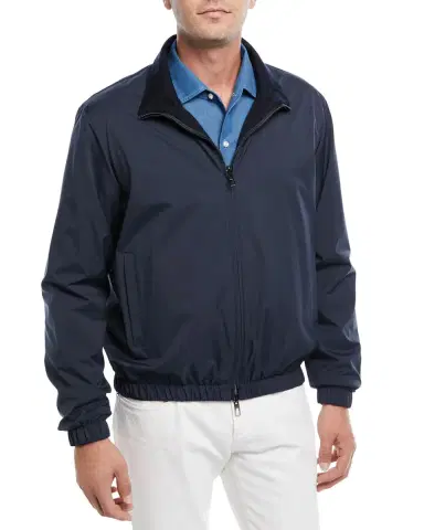 Loro Piana Men's Windmate Reversible Bomber Jacket | Thumbnail 5