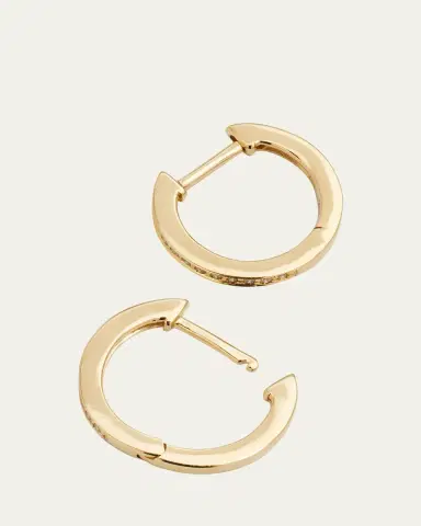 Sydney Evan 14k Diamond Small Huggie Hoop Earrings | Thumbnail 4