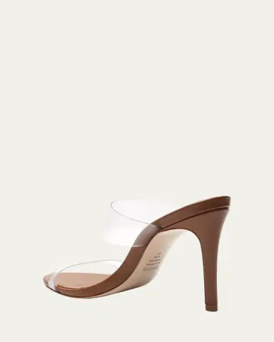 Schutz Ariella Strappy See-Through Vinyl Slide High-Heel Sandals | Thumbnail 2