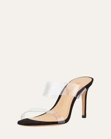 Schutz Ariella Strappy See-Through Vinyl Slide High-Heel Sandals | Thumbnail 4
