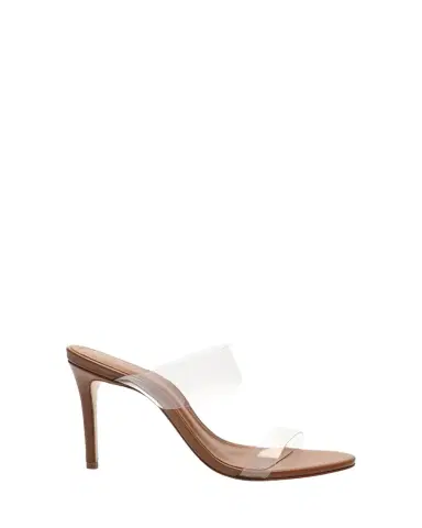 Schutz Ariella Strappy See-Through Vinyl Slide High-Heel Sandals | Thumbnail 1