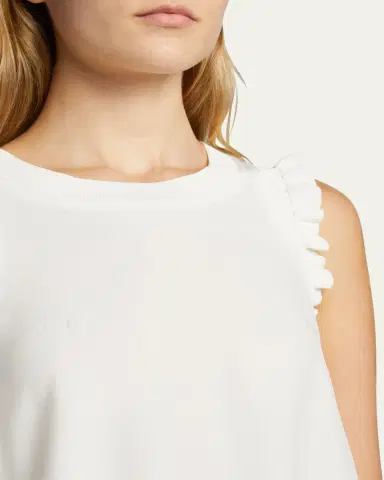 Cinq à Sept Tous Les Jours Lenore Crewneck Sleeveless Silk Top | Thumbnail 5