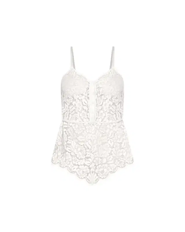 Magnolia Semisheer Lace Teddy Romper