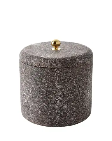 AERIN Faux Shagreen Ice Bucket, Chocolate | Thumbnail 1