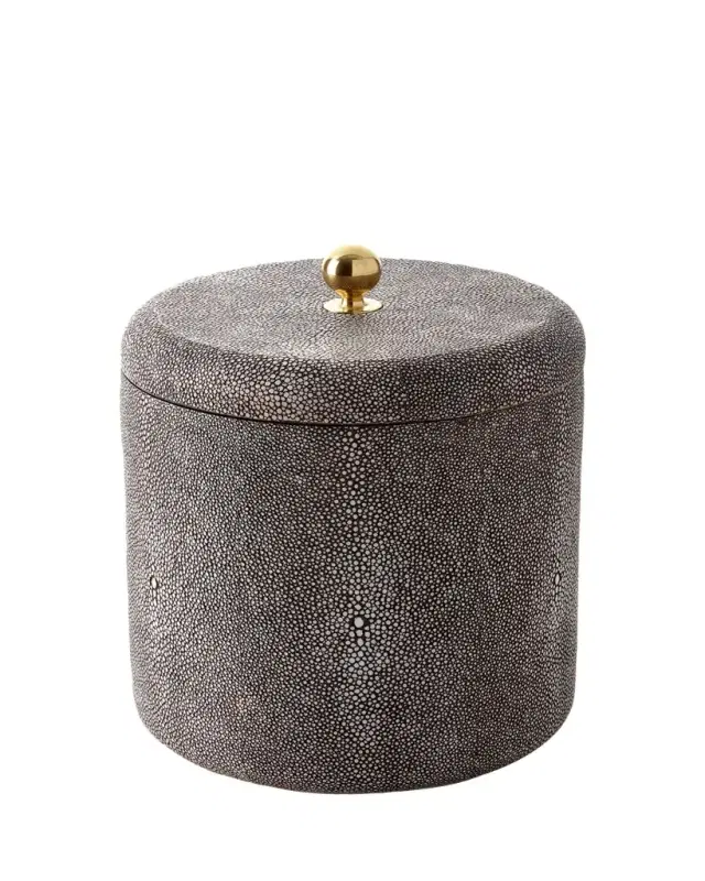 AERIN Faux Shagreen Ice Bucket, Chocolate