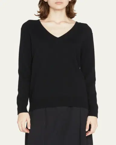 Vince Weekend V-Neck Cashmere Pullover Sweater | Thumbnail 4