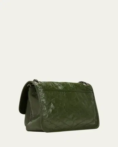 Saint Laurent Niki Medium Flap YSL Shoulder Bag in Crinkled Leather | Thumbnail 7 Saint Laurent Niki Medium Flap YSL Shoulder Bag in Crinkled Leather | Thumbnail 7