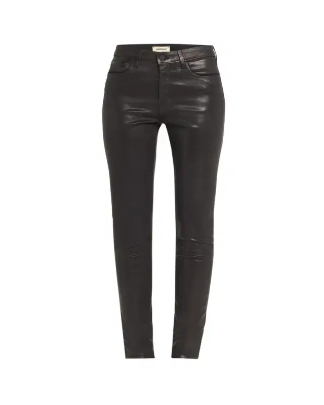 L'Agence Marguerite Coated Modal Denim High-Rise Skinny Jeans
