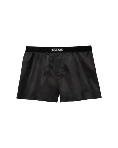 Tom Ford Men's Silk Jacquard Logo Boxers | Thumbnail 1