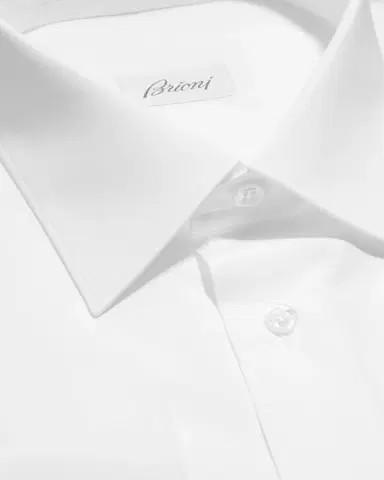 Brioni Wardrobe Essential Solid Dress Shirt, White | Thumbnail 3 Brioni Wardrobe Essential Solid Dress Shirt, White | Thumbnail 3