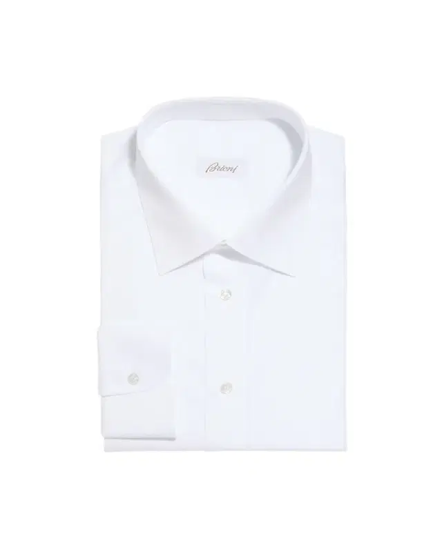 Brioni Wardrobe Essential Solid Dress Shirt, White