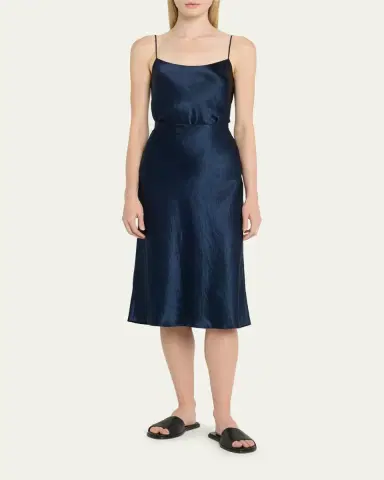 Vince Satin Slip Midi Skirt | Thumbnail 6