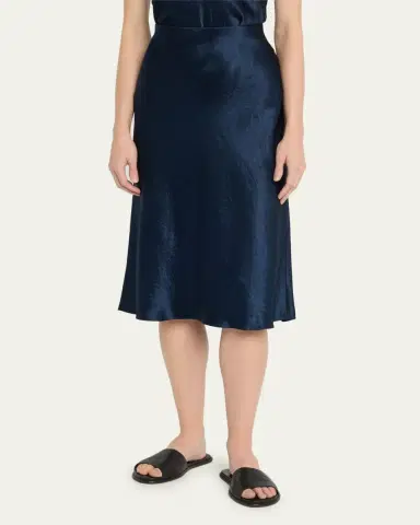 Vince Satin Slip Midi Skirt | Thumbnail 8