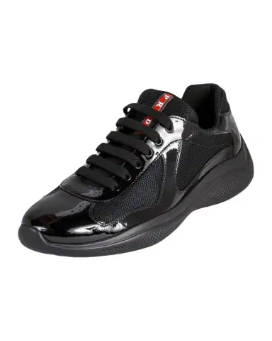 Prada Men's America's Cup Patent Leather Sneakers | Thumbnail 1 Prada Men's America's Cup Patent Leather Sneakers | Thumbnail 1