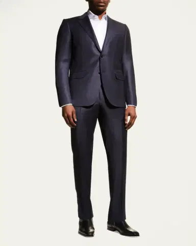 Zegna Men's Wool Tic-Weave Suit | Thumbnail 2 Zegna Men's Wool Tic-Weave Suit | Thumbnail 2