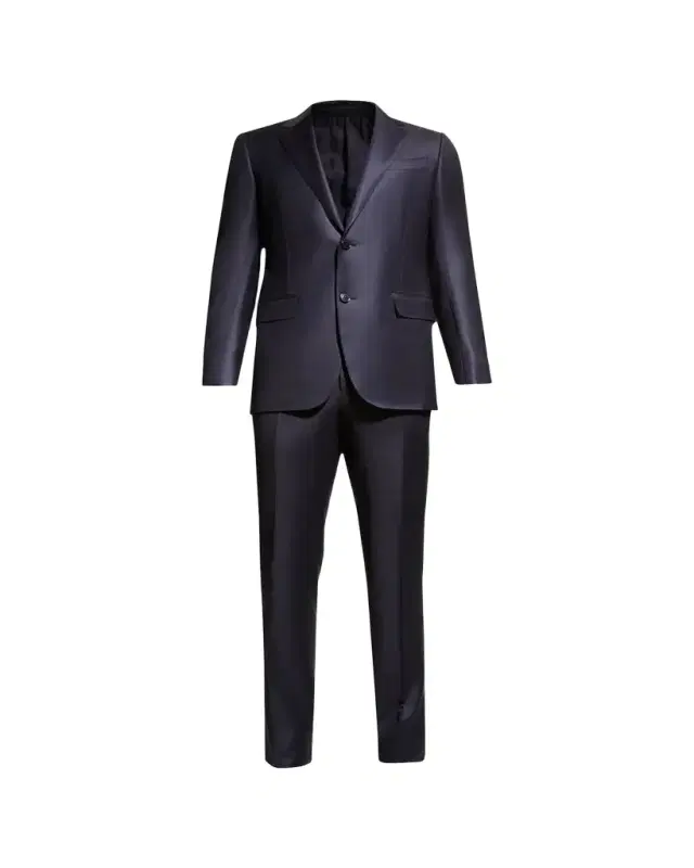 ZEGNA Men's Wool Tic-Weave Suit