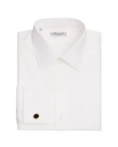 Charvet Men's Pique-Bib French Cuff Dress Shirt | Thumbnail 1 Charvet Men's Pique-Bib French Cuff Dress Shirt | Thumbnail 1