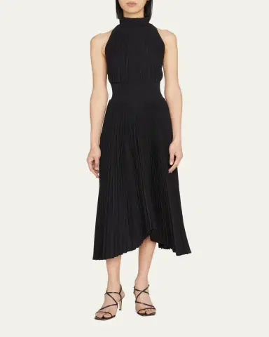 A.L.C. Renzo Pleated Halter Dress | Thumbnail 2