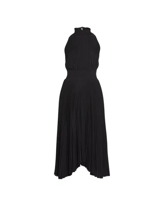 A.L.C. Renzo Pleated Halter Dress