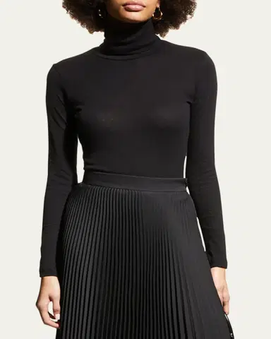 MAJESTIC FILATURES Cotton-Cashmere Long Sleeve Turtleneck Top | Thumbnail 4 MAJESTIC FILATURES Cotton-Cashmere Long Sleeve Turtleneck Top | Thumbnail 4