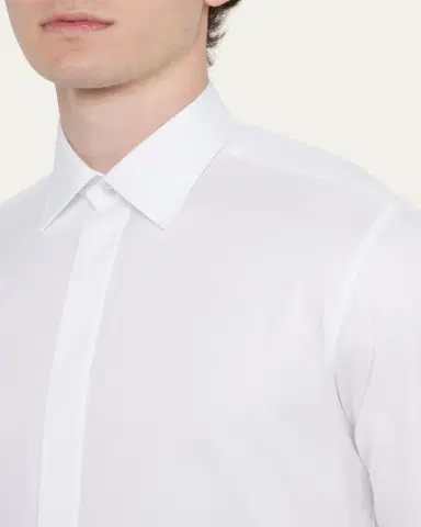 Charvet Men's Slim Fit Covered Placket Dress Shirt | Thumbnail 5