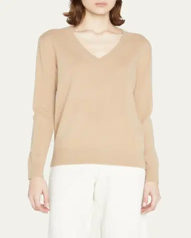 Vince Weekend V-Neck Cashmere Pullover Sweater | Thumbnail 8