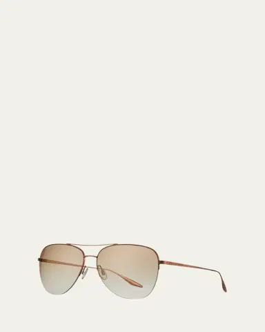 BARTON PERREIRA Chevalier Semi-Rimless Metal Aviator Sunglasses | Thumbnail 2 BARTON PERREIRA Chevalier Semi-Rimless Metal Aviator Sunglasses | Thumbnail 2