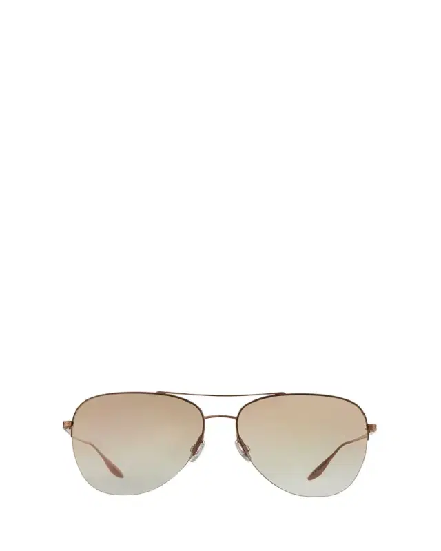 Barton Perreira Chevalier Semi-Rimless Metal Aviator Sunglasses