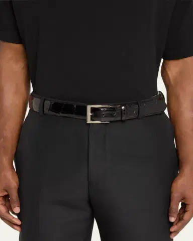 W. Kleinberg Men's Glazed Alligator Belt | Thumbnail 2