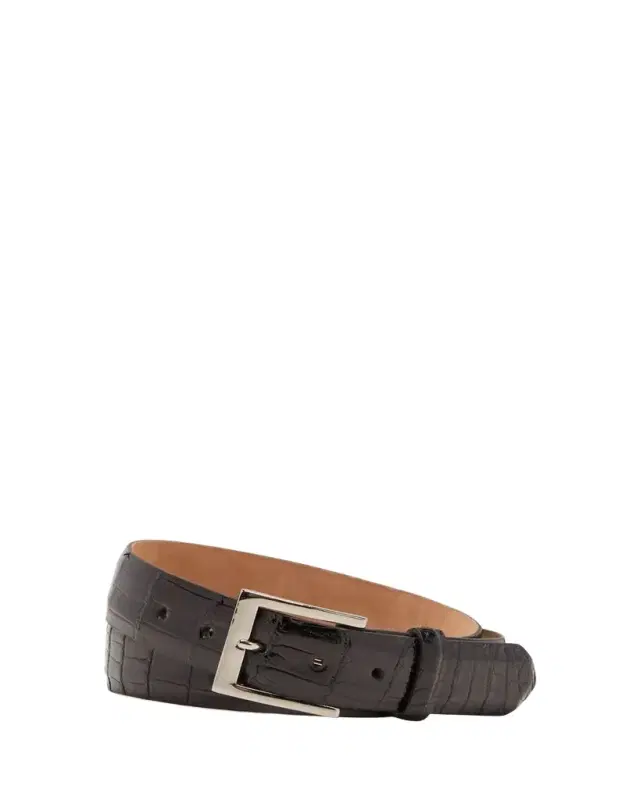 Men's Glazed Alligator Belt