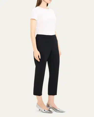 Theory Treeca Cropped Pull-On Pants | Thumbnail 2 Theory Treeca Cropped Pull-On Pants | Thumbnail 2