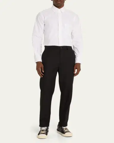 Thom Browne Men's Classic Sport Shirt w/ Stripes | Thumbnail 2