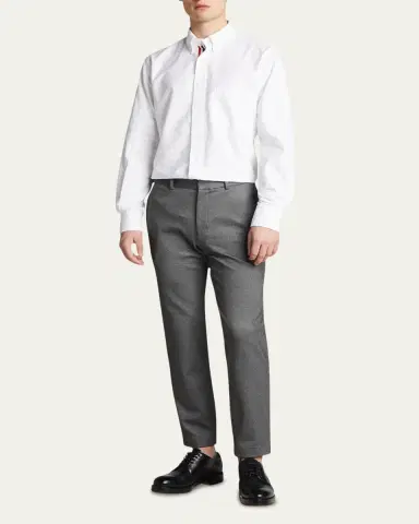 Thom Browne Men's Classic Sport Shirt w/ Stripes | Thumbnail 3