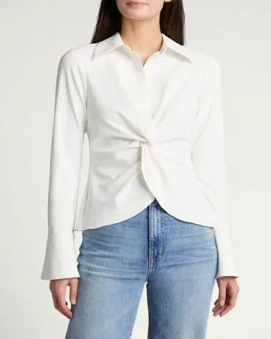 Cinq à Sept McKenna Long-Sleeve Collared Top | Thumbnail 4 Cinq à Sept McKenna Long-Sleeve Collared Top | Thumbnail 4