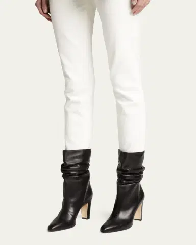 Manolo Blahnik Calasso Napa Slouchy Mid Booties | Thumbnail 2