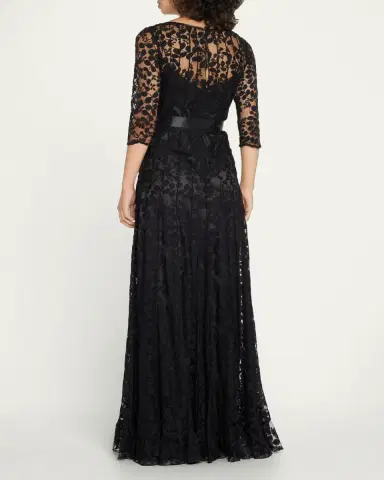 Rickie Freeman for Teri Jon 3/4-Sleeve Lace Overlay Gown | Thumbnail 3 Rickie Freeman for Teri Jon 3/4-Sleeve Lace Overlay Gown | Thumbnail 3