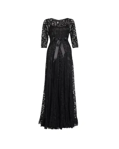 Rickie Freeman for Teri Jon 3/4-Sleeve Lace Overlay Gown | Thumbnail 1 Rickie Freeman for Teri Jon 3/4-Sleeve Lace Overlay Gown | Thumbnail 1